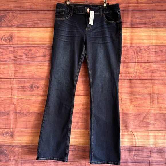 New York & Company Denim - New York & Company Curve Creator Bootcut Jeans Dark Rinse Indigo Size 12 NWT